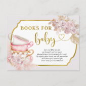 Oude theepartijboeken voor baby uitnodiging briefkaart (Voorkant)