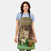 Oude theetijd katten aangepast schort (Gedragen)