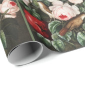 Oude Thorntonrozen Vogelnest Kunst Cadeaupapier (Rol Hoek)