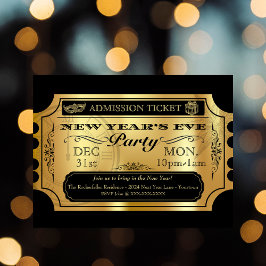 Oude Ticket Nieuwjaarsfeest Feest Uitnodigingen