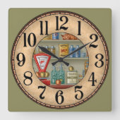 Oude tijd Algemene winkel Vierkante Klok (Voorkant)