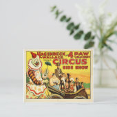 Oude tijd Circus Briefkaart (Staand voorkant)