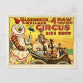 Oude tijd Circus Briefkaart (Voorkant)