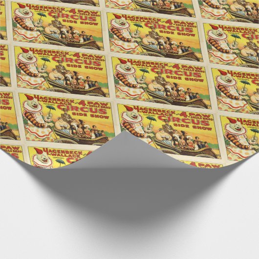 Oude tijd Circus Cadeaupapier (Hoek)