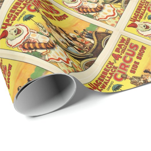 Oude tijd Circus Cadeaupapier (Rol Hoek)
