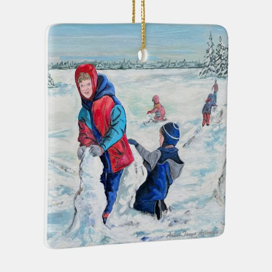  oude tijd kerst personaliseren Ornament (Rechts)