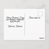  Oude Tijd met kerstfeestdag Briefkaart (Achterkant)