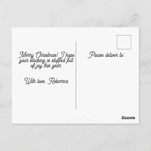 Oude Tijd met kerstfeestdag Briefkaart (Achterkant)