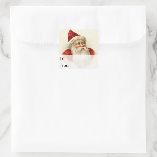 Oude tijd Santa  Gift Label (Tas)