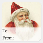 Oude tijd Santa  Gift Label (Voorkant)
