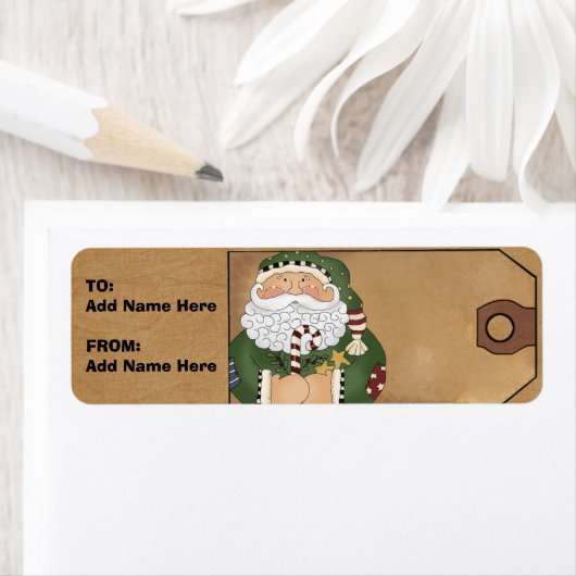 Oude tijd Santa Gift Labels (Insitu)