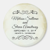 oude-tijd Westerne bruiloft Save the Date Magneet (Voorkant)