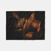 Oude Tijd Westerne Cowboy Boots en Pet Fleece Deken (Voorkant (Horizontaal))