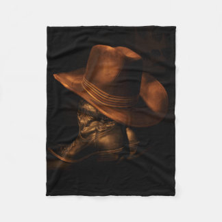 Oude Tijd Westerne Cowboy Boots en Pet Fleece Deken