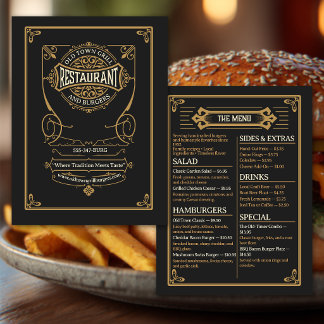 Oude Tijden Eetgelegenheid Oude Hamburger en Grill Menu