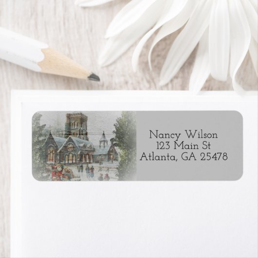 Oude-tijdkerstlabel Etiket (Insitu)