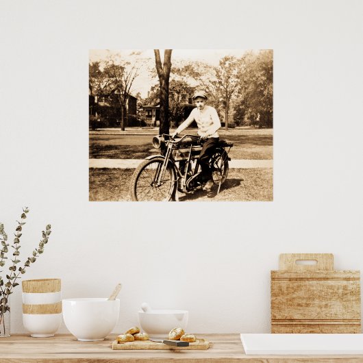 Oude tijdmotor poster (Keuken)