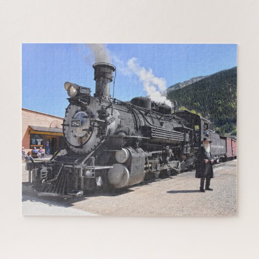 Oude Tijdopnemer bij Silverton, Colorado, Train St Legpuzzel (Horizontaal)