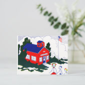 Oude-tijdschool Briefkaart (Staand voorkant)