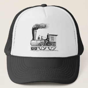 Oude tijdstoamlocomotief trucker pet