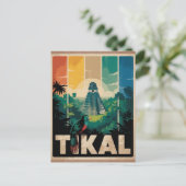 Oude Tikal Guatemala Mayan Tempel Reis Briefkaart (Staand voorkant)