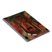 Oude Tiki Aloha Hawaiaanse Landelijke Tropische Ei Notitieboek (Rechterzijde)