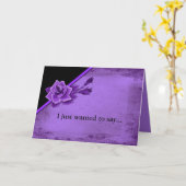 Oude TIme Paarse Roos Floral set Kaart (Gele Bloem)