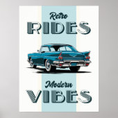 Oude timer in retro kleuren. poster (Voorkant)