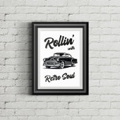 Oude timer met typografie poster