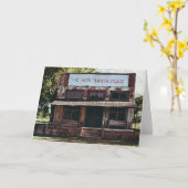 Oude Timer Old Building Birthday Kaart (Gele Bloem)