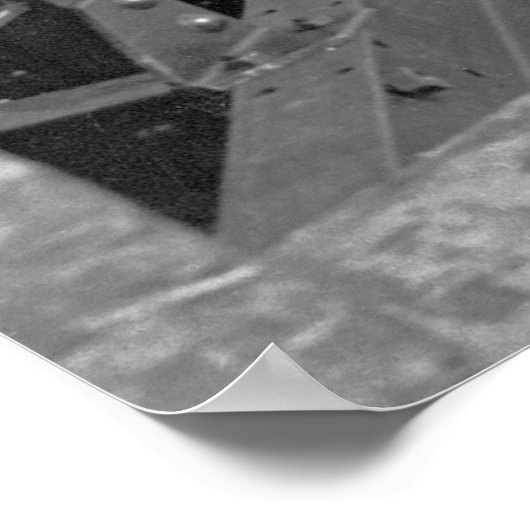 Oude Timer Steel Worker op Empire State Building Poster (Hoek)