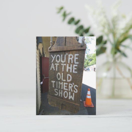 Oude timers briefkaart (Staand voorkant)