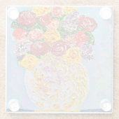 Oude Timey Boeket Glas Onderzetters (Achterkant)