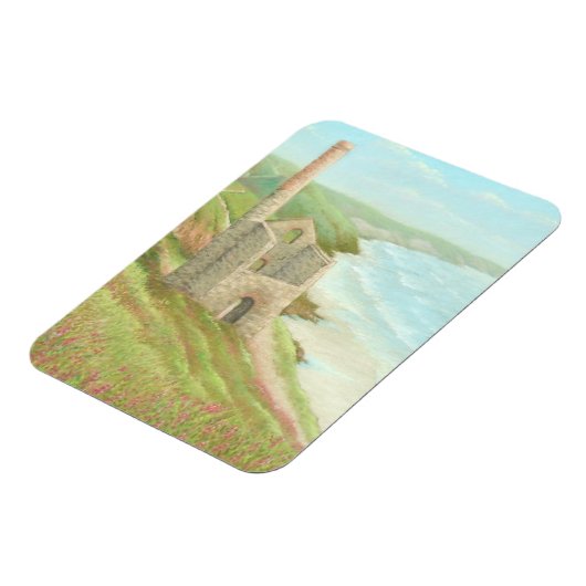 Oude tinmijn, kustpad, Cornwall fotomagneet Magneet (Linkerzijde)