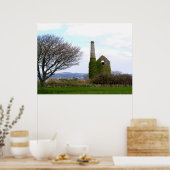 Oude tinmijnpuinhopen in Cornwall Poster (Keuken)