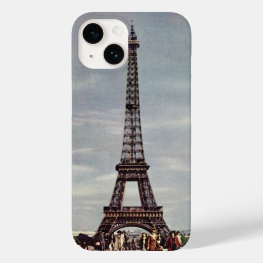 Oude toeristen bij de Eiffeltoren, vakantie in Par Case-Mate iPhone Case (Achterkant)