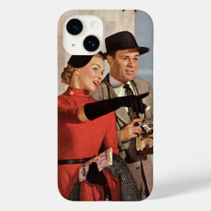 Oude toeristen bij de Eiffeltoren, vakantie in Par Case-Mate iPhone Case