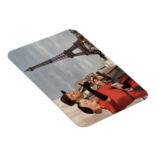 Oude toeristen reizen in Parijs Eiffeltoren Magneet (Rechterzijde)