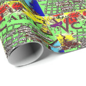 Oude toeristische  kaart van New Orleans Cadeaupapier (Rol Hoek)