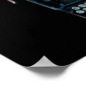 oude toetsenbordgrunge voor schrijfmachines poster (Hoek)