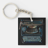 oude toetsenbordgrunge voor schrijfmachines sleutelhanger (Voorkant)