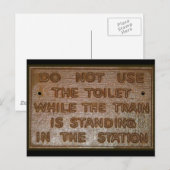 oude toiletbord briefkaart (Voorkant / Achterkant)