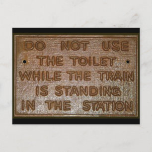 oude toiletbord briefkaart