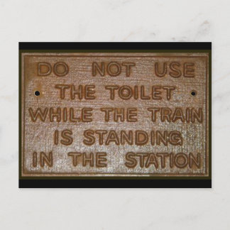 oude toiletbord briefkaart