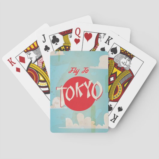 Oude Tokyo, Japan Reisposters Pokerkaarten (Achterkant)