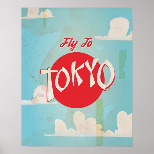Oude Tokyo, Japan Reisposters Poster (Voorkant)