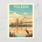 Oude Toledo Ohio Briefkaart (Voorkant)