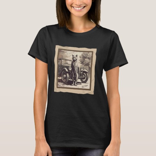 Oude Tom Cat  Auto Auto T-shirt (Voorkant)
