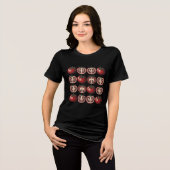 Oude Tomaat Patroon Tri-Blend Shirt (Voorkant volledig)