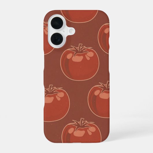 Oude Tomaatpatroon iPhone 16 Hoesje (Achterkant)